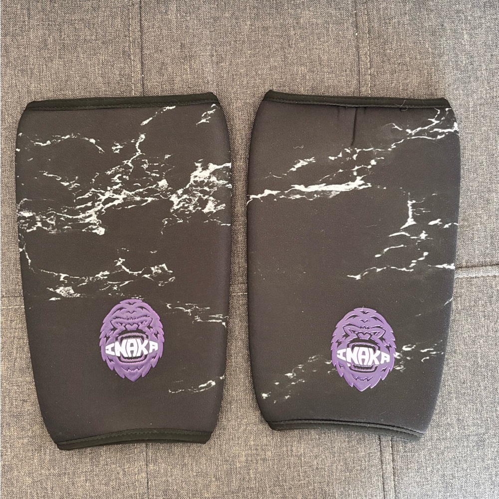 Inaka Power Black and Purple Knee Sleeves
